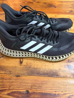 Adidas black & gray sneakers with white stripes