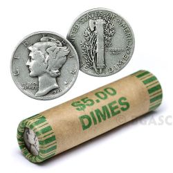 One Roll of Mercury Dimes (50)