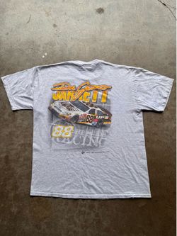 Vintage Dale Jarrett #88 UPS NASCAR Racing T-Shirt Size Large Gray Double-Sided