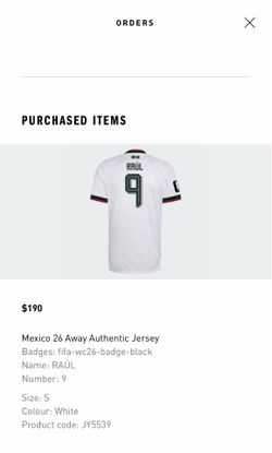 Mexico Away Authentic Jersey (Small)
