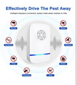 Ultrasonic Pest Repeller 6 Pack, Plug-in Indoor Repellent for Mice, Roaches, Spiders, Mosquitoes & Other Household Pests, Safe for Kids & Pets