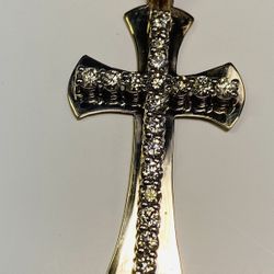 Diamond Cross 14k Yellow Gold 