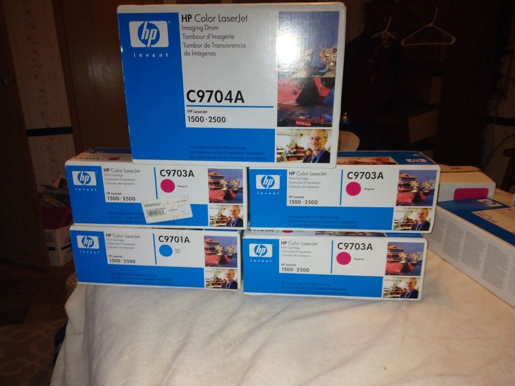 1 -Hp Color Laserjet imaging drum 1-HP color LaserJet Cyan,3-HP color LaserJet Magenta