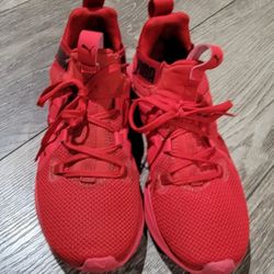 Boys 3.5 Red Puma Shoes
