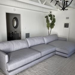 Custom West Elm Couch Double Wide Chaise Lounge 