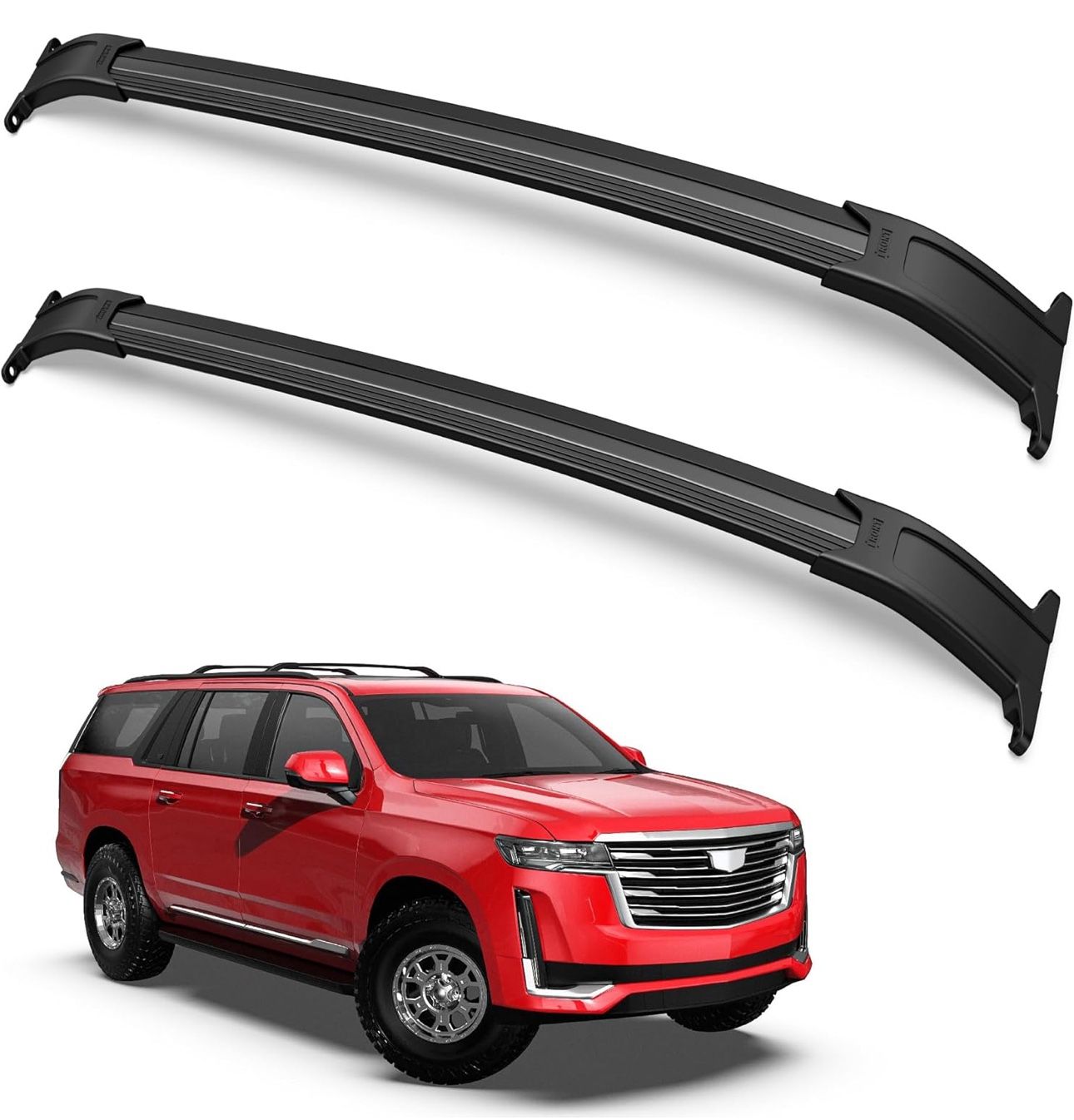MOSTPLUS Roof Rack Cross Bar Rail Compatible for GMC Yukon/Chevy Tahoe/Escalade with Side Rails 2015 2016 2017 2018 2019 2020 Cargo Racks Rooftop Lugg