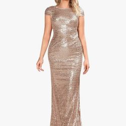 Rose Gold Plus Size Dress 26W 