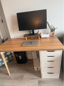 Desk 50” with ikea Alex drawer