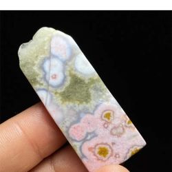 12g  Collection Eye 8th Vein Ocean Jasper Agate Quartz Druzy Slab Stone W351