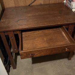 Antique Mission Oak Library Desk