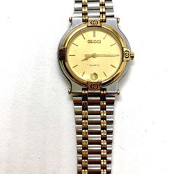 Gucci 9000M 18K Gold Plated & Stainless Steel Men's/Women's Watch