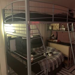 Twin Bunk W/  Shelves / Desk area 