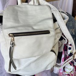 ALDO WHITE LEATHER BACKPACK!