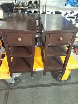 Pair of brown nightstands