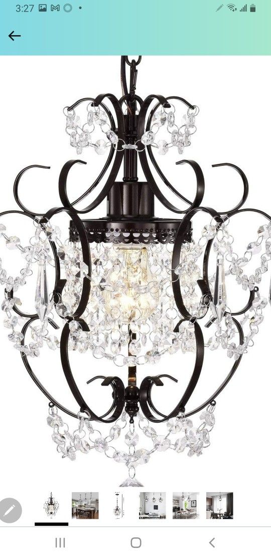 Open Box New Bronze Chandelier Crystals Chandeliers Small Vintage Chandelier 1 Light Antique Chandelier Light Fixtures for Bathroom Living Room Dining