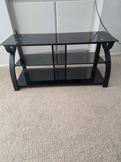 Costway 3-Tier Tempered Glass Top TV Stand Entertainment Center Media Console Furniture