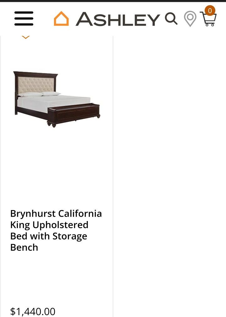 Brynhurst California King Upholstered Bed with Storage Bench - Main Image