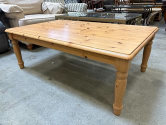 Natural Finish Wooden Coffee Table