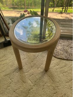 Vintage bamboo side table