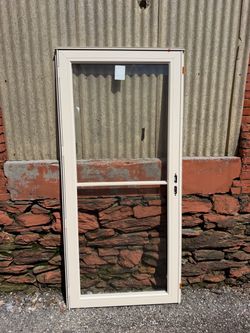 Andersen 3000 Series 36 x 80 Retractable Storm Door – Almond