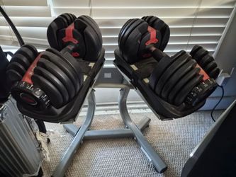Bowflex dumbbell set and stand