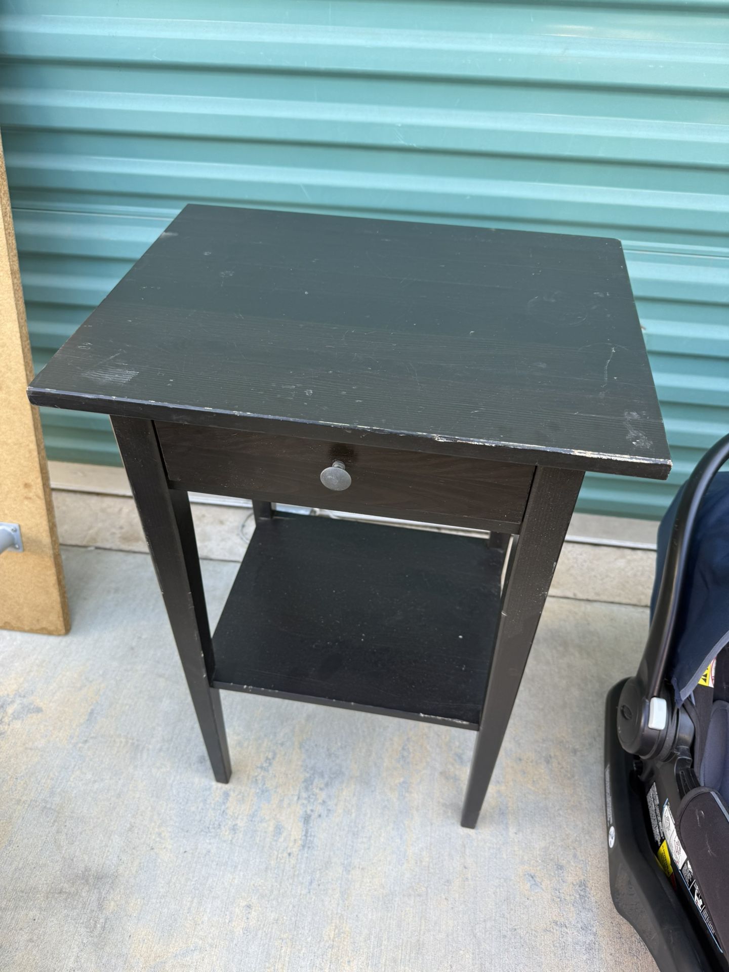 Black end table