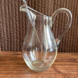 Vintage Glass Martini - Cocktail - Drink Pitcher And Stirrer