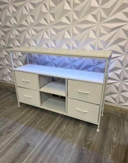 Dresser or TV Stand with RGB Lights & charging station