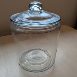 Big glass jar with lid