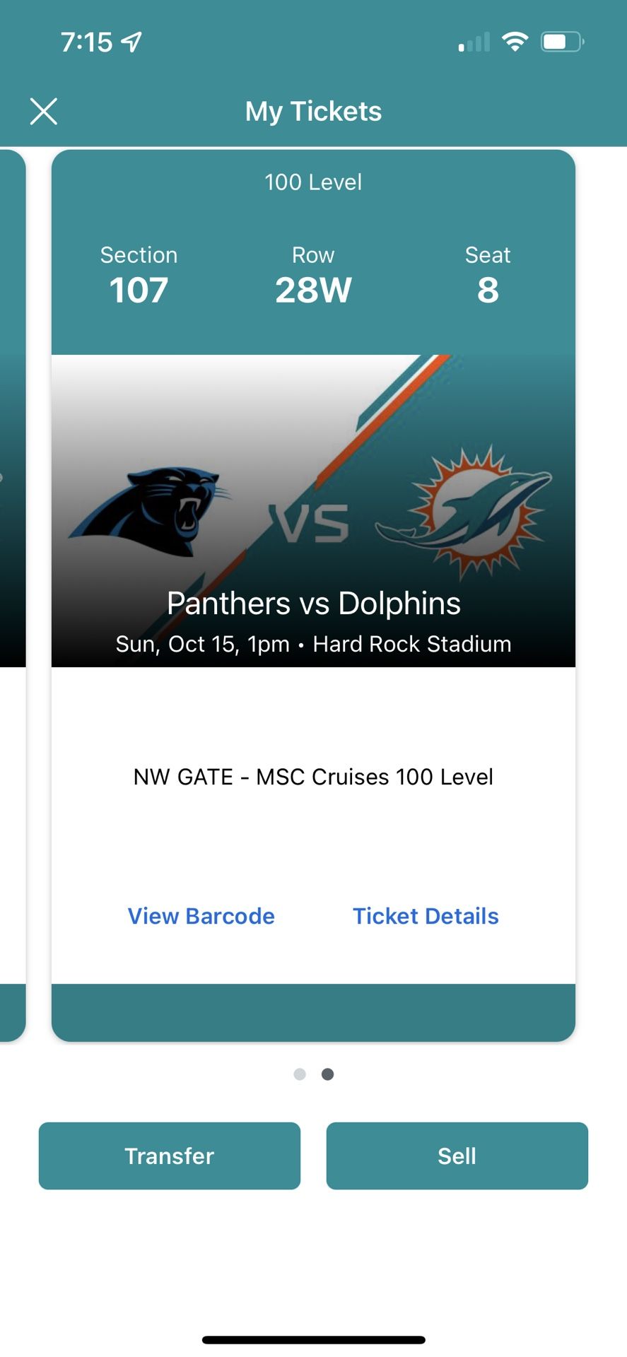 Miami Dolphins Vs Panthers
