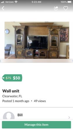 Wood wall unit
