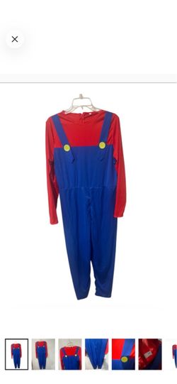 Super Mario Brothers adult Halloween jumpsuit costume size large