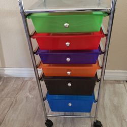 6 Drawer Rolling Cart