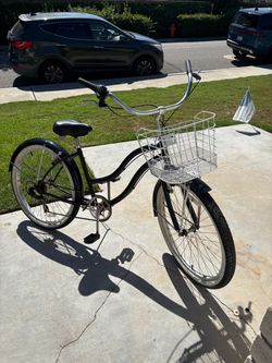 Micargi  Black Cruiser Bike with Front Basket