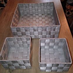 Set Of 3 Baskets 
