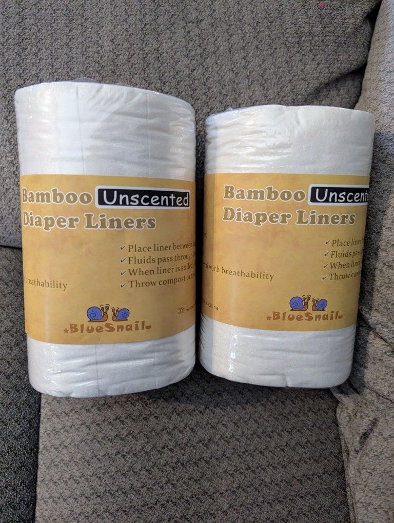 2 Brand New Packs Bamboo Cloth Diaper Liners