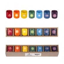 Ceramic Chakra Mini Candle Holders 
