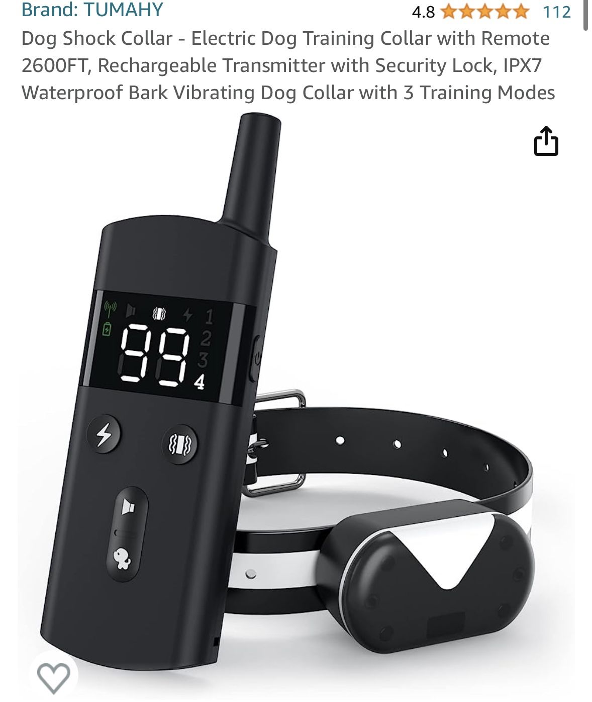 Electric Dog Training Collar With Remote