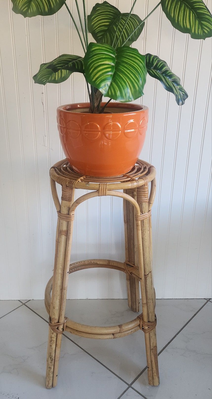 MCM Bamboo Stool Made In Hong Kong