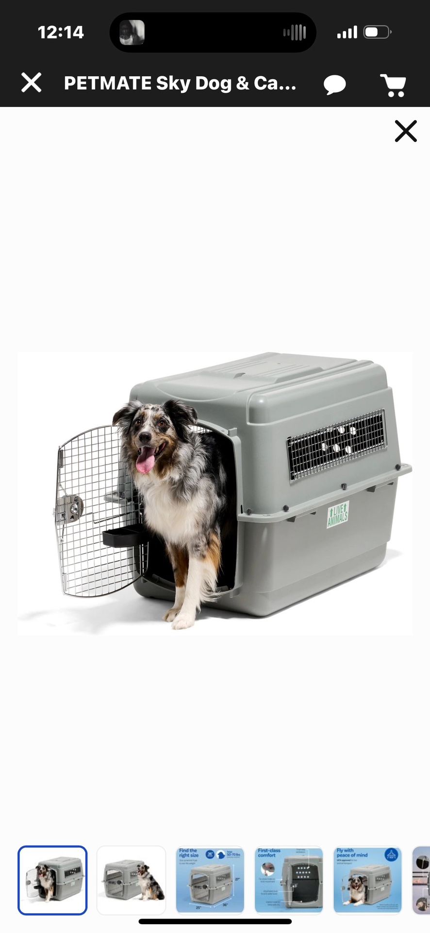 Pet Mate Sky Kennel - 36”, 50-70lbs. Dogs