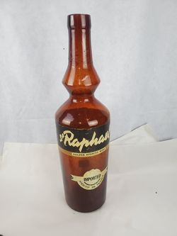 RARE 1960' S PRONO HUGE 23" GLASS WINE BOTTLE DISPLAY ST RAFAEL FRENCH APERITIF