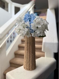 Wicker Rattan Woven Flower Vase