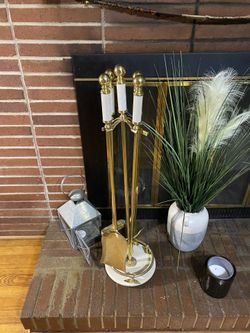 Marble Fireplace Tool Set