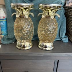 BBW Gold Pineapple Candle Holders