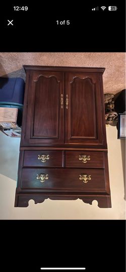 Vintage Solid Wood TV Armoire / Storage Cabinet *pick up only**150 OBO*