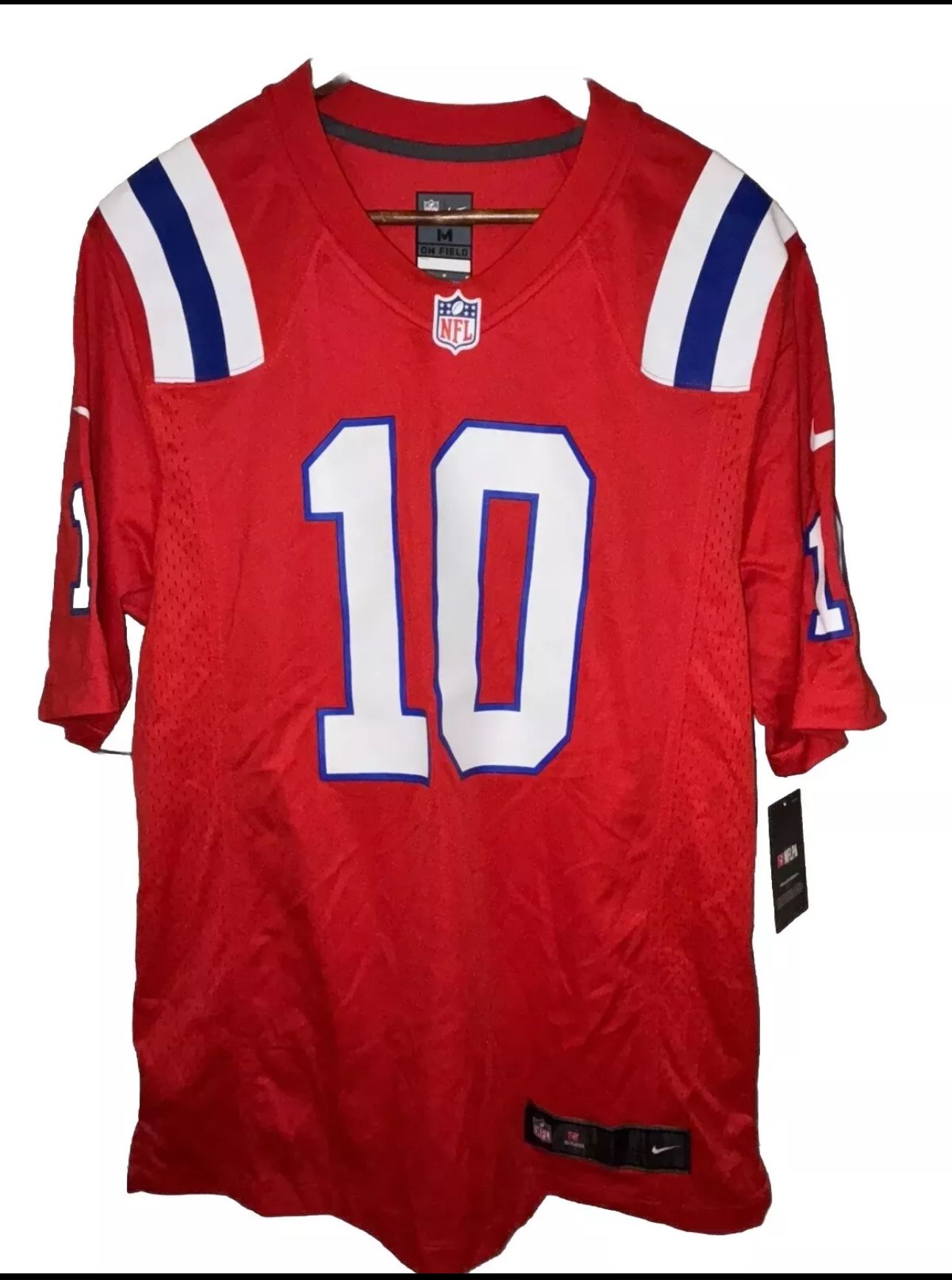 Men’s Nike New England Patriots #10 Mac Jones Red Vapor Limited Jersey Orig.$130