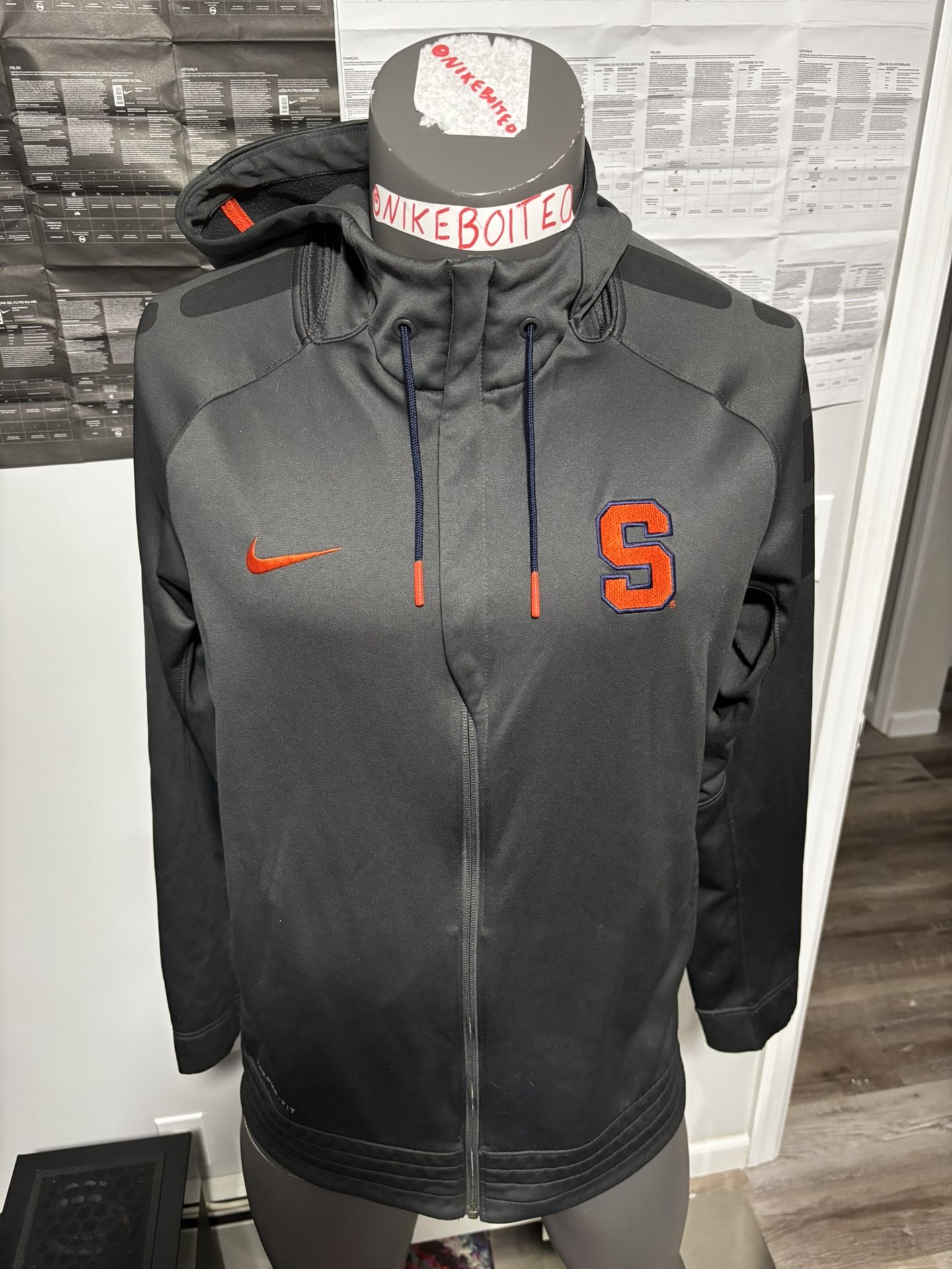 Nike ELITE Therma-Fit Syracuse Basketball Full Zip Hoodie Jacket Size Large
