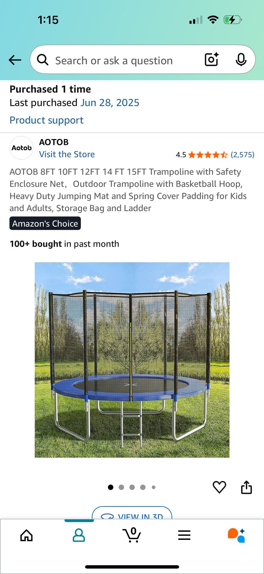 10ft Trampoline (NEW IN BOX)