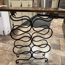 Wood / Metal Wine Rack. 