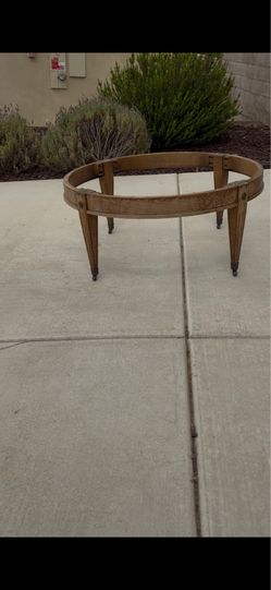 Classic Wooden Table Frame on Casters - Needs a Top piece of Glass or Stone